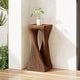 preview thumbnail 39 of 73, Christopher Knight Home - Aurelian Quenby MGO Lightweight Concrete Twist End Table with Wood-Grain Texture