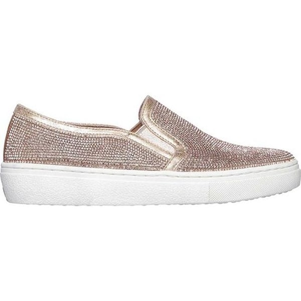 rose gold slip on sneakers womens