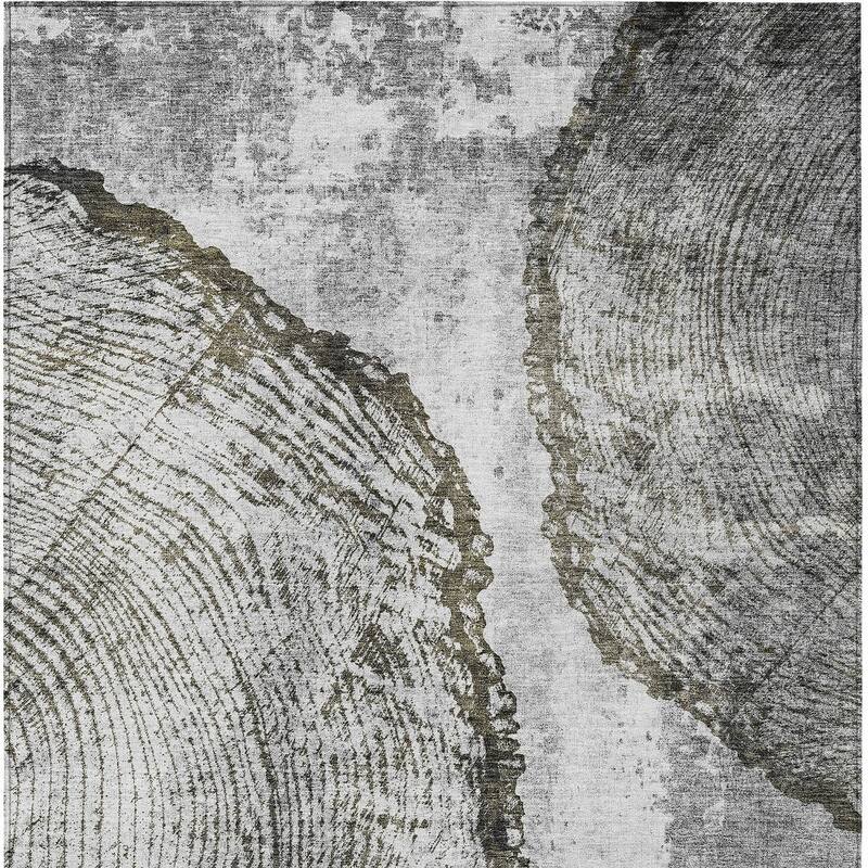 HomeRoots Abstract Transitional Rectangle Outdoor Rug