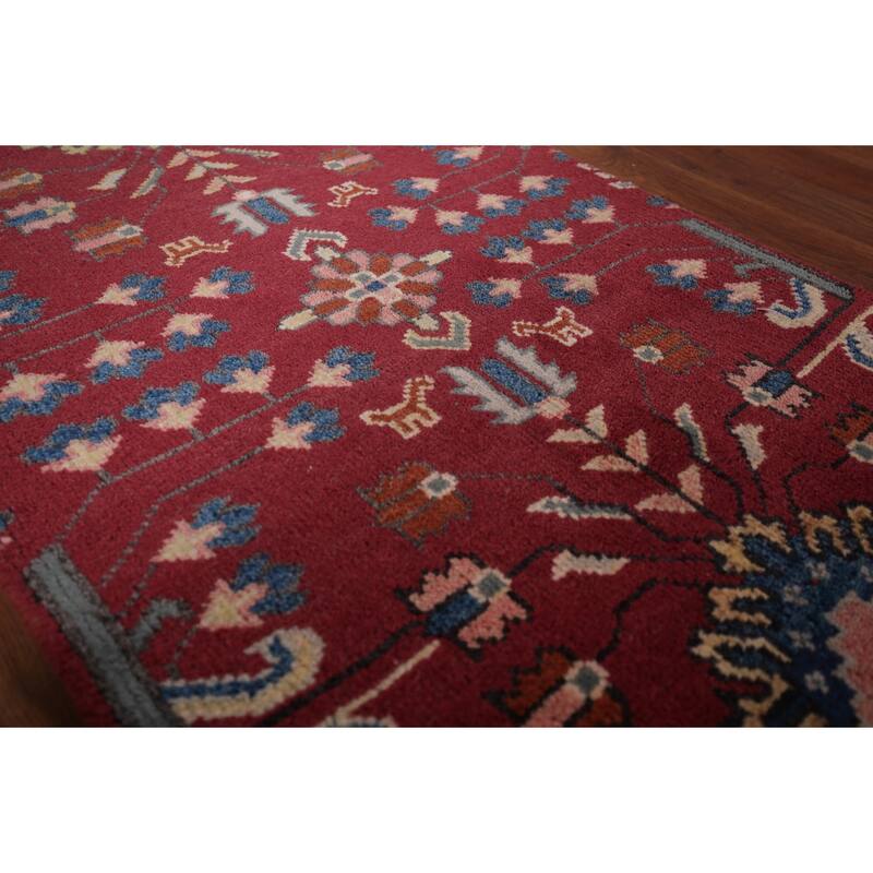 Tribal Kazak Indian Runner Rug Handmade Wool Carpet - 2'6"x 9'9"