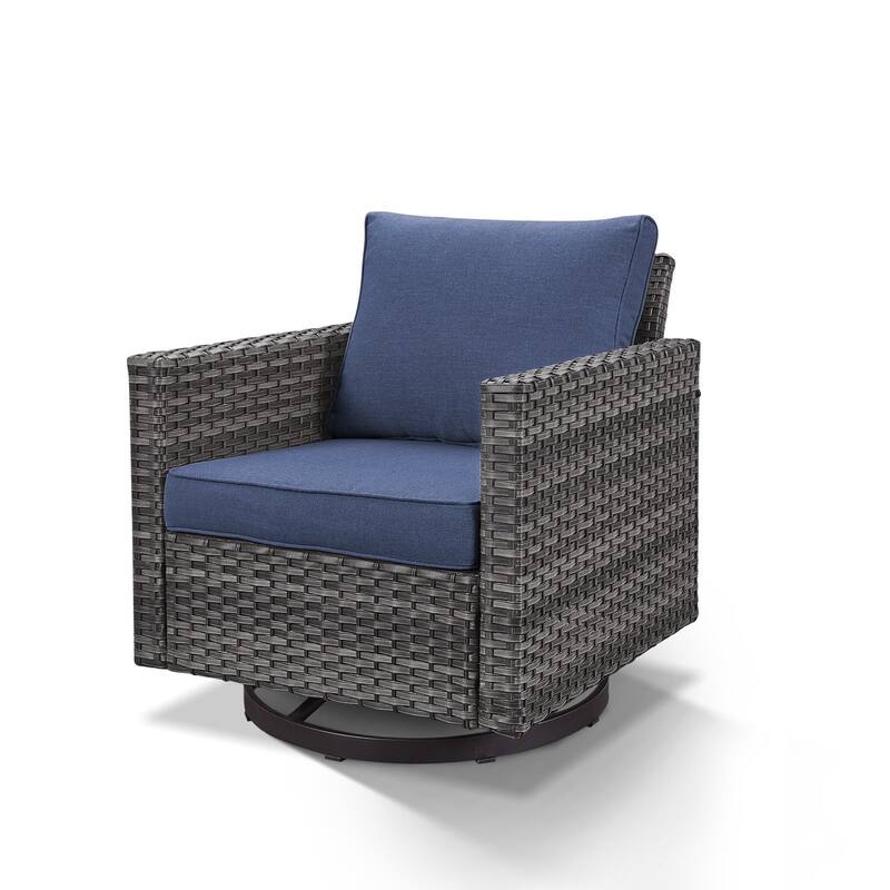 Outdoor Swivel Glider Chairs with Soft Cushion