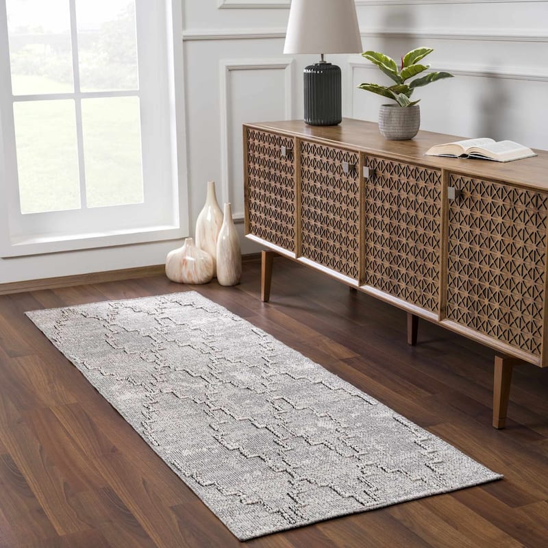 Hauteloom Butch Living Room, Bedroom Patio Outdoor Area Rug - Farmhouse - Taupe,Beige - 2' x 3'