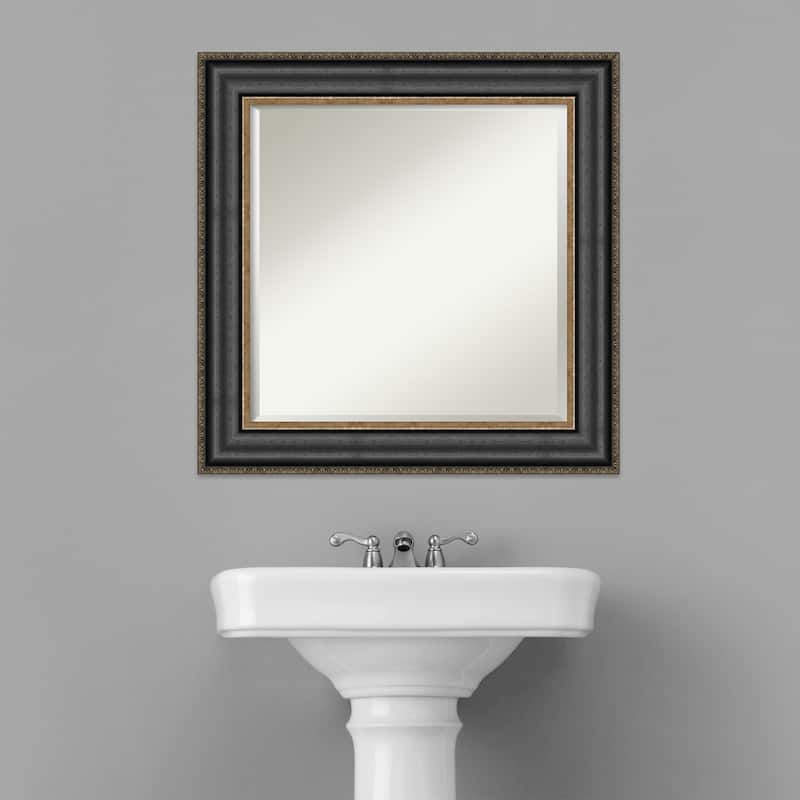 Beveled Bathroom Wall Mirror - Thomas Black Bronze Frame - Thomas Black Bronze