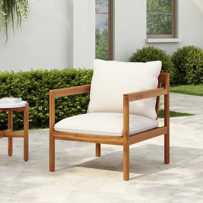 Christopher Knight Home- Madison Outdoor Acacia Rope Back Chair