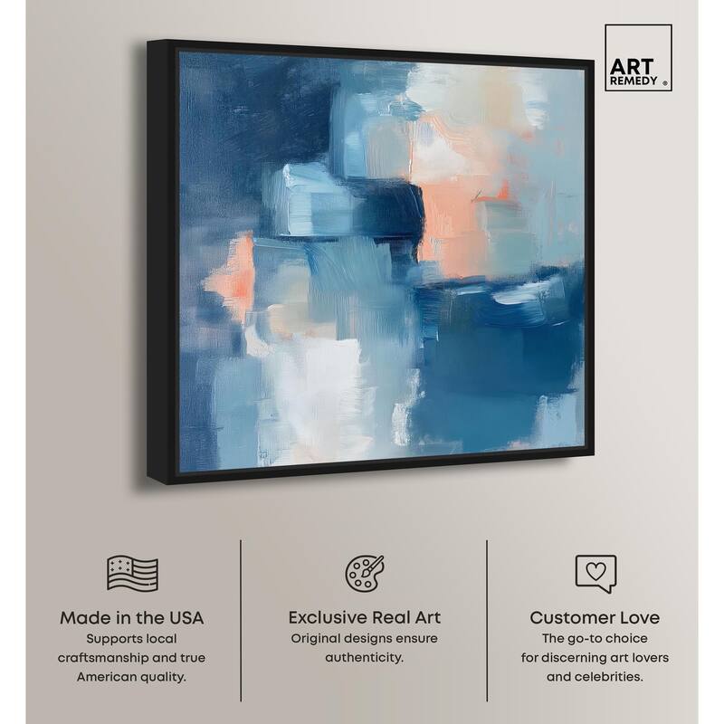 Whispering Blue I Canvas by Art Remedy
