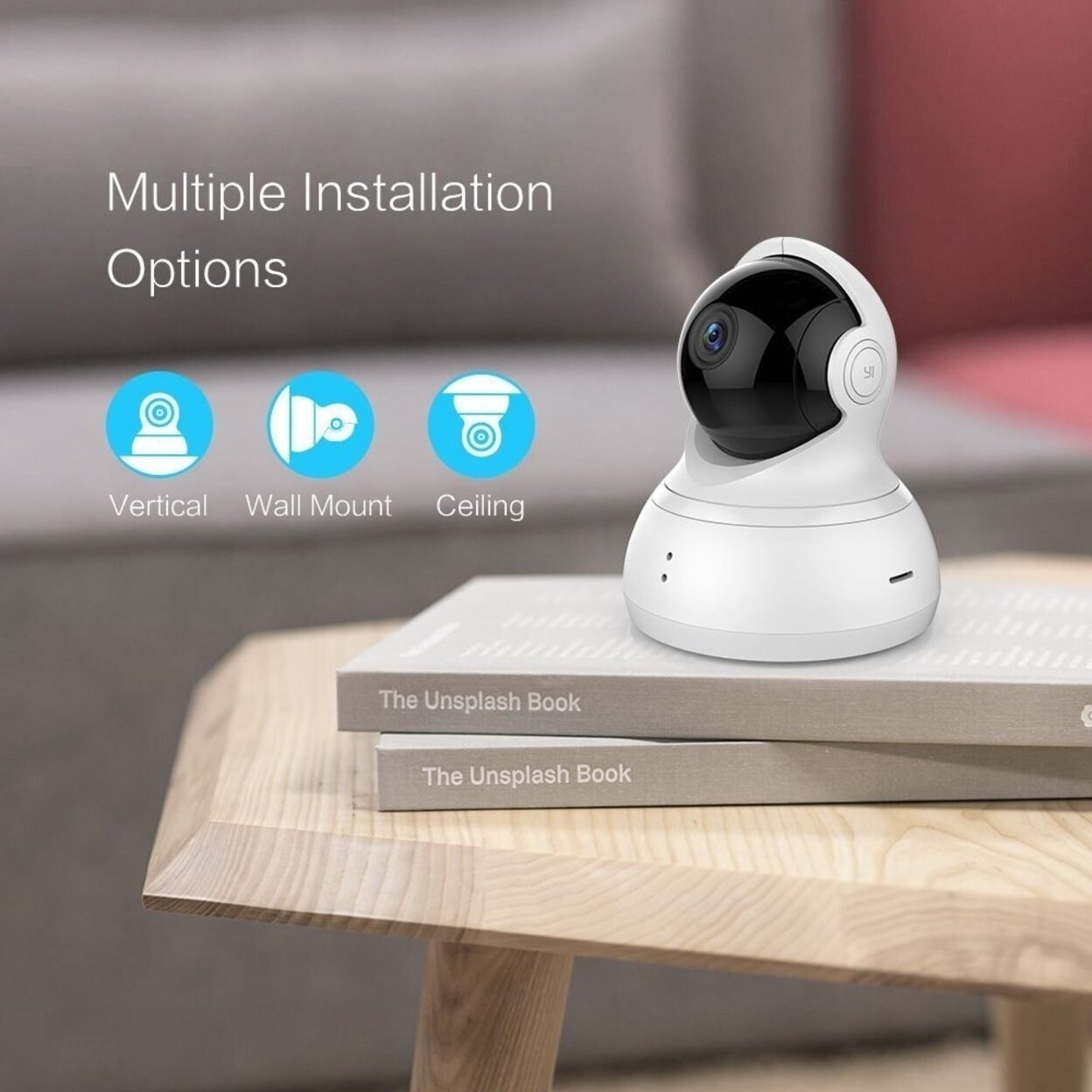 1080p HD Indoor Pan//Tilt//Zoom Wireless IP Security Surveillance YI Dome Camera