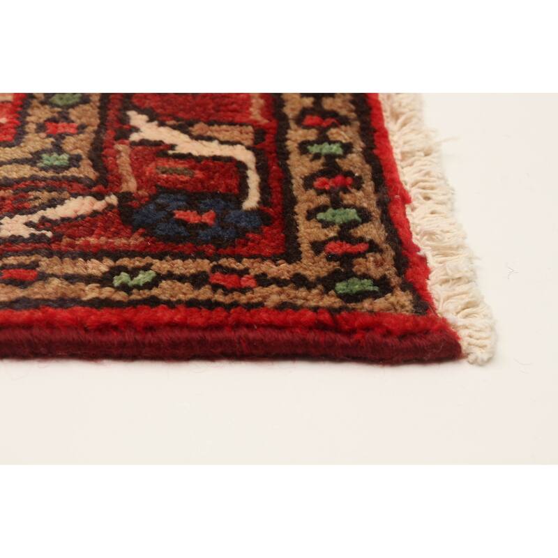 ECARPETGALLERY Hand-knotted Andelz Red Wool Rug - 3'6 x 9'9