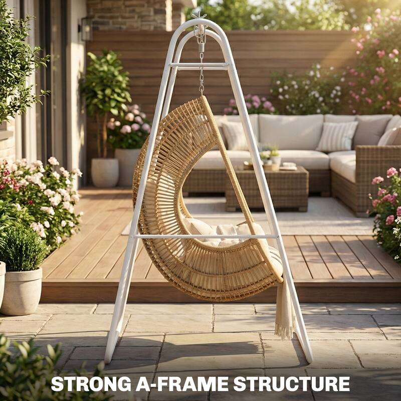 Outsunny Hammock Chair Stand Only, Hanging Chair Stand, Heavy Duty Solid Steel A-Frame Construction for Hanging Hammock