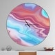 preview thumbnail 7 of 7, Designart 'Abstract Marbled Background' Oversized Modern Wall CLock