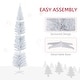 preview thumbnail 6 of 22, HOMCOM 8' Tall Pre-Lit Slim Noble Fir Artificial Christmas Tree with 300 Warm White LED Lights and 618 Tips - 7.87 ft