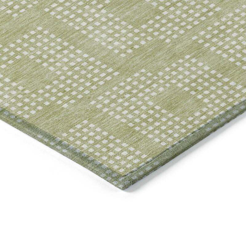 Machine Washable Indoor/ Outdoor Chantille Modern Houndstooth Rug