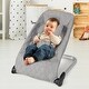 preview thumbnail 1 of 28, Baby Bouncer Seat with Aluminum and Metal Frame - 21”L x 19”W x 19.5”H Light grey