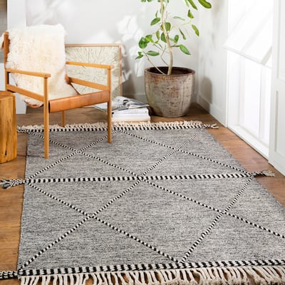 Livabliss Jackston Handmade Boho Tassel Cotton Area Rug