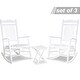 preview thumbnail 3 of 38, VEIKOUS Wood 3-piece Outdoor Rocking Chair and Folding Table Set