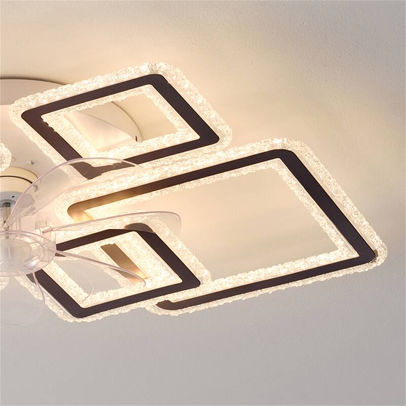 33" Ceiling Fan with Lights Remote Control and APP Control