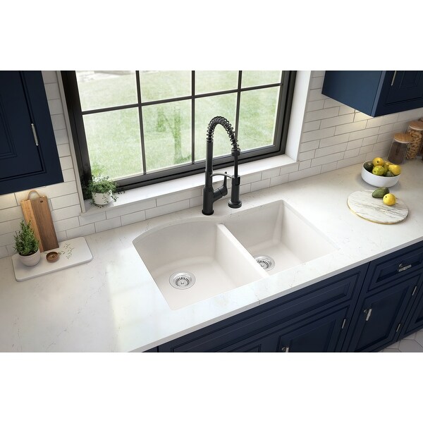 Karran Undermount Quartz Double Bowl Kitchen Sink