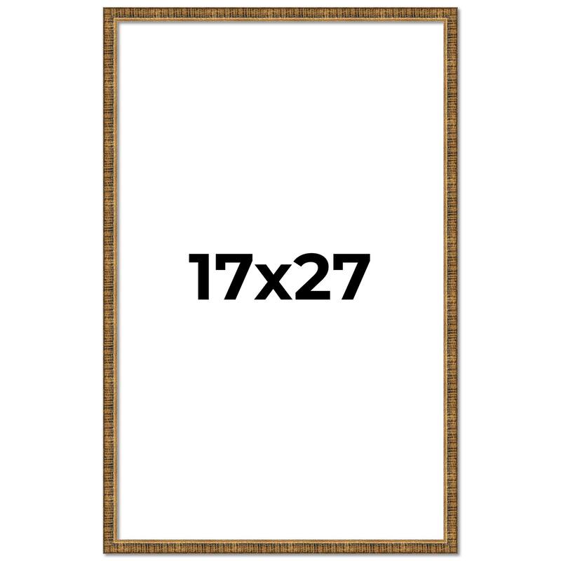 17x27 Frame Gold Solid Wood Picture Frame - Complete Modern Photo