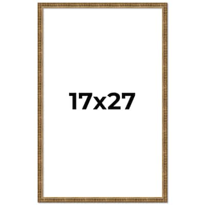 17x27 Frame Gold Solid Wood Picture Frame - Complete Modern Photo
