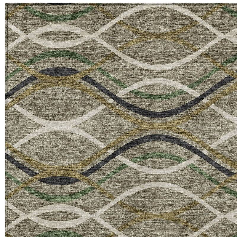 HomeRoots Abstract Transitional Rectangle Outdoor Rug
