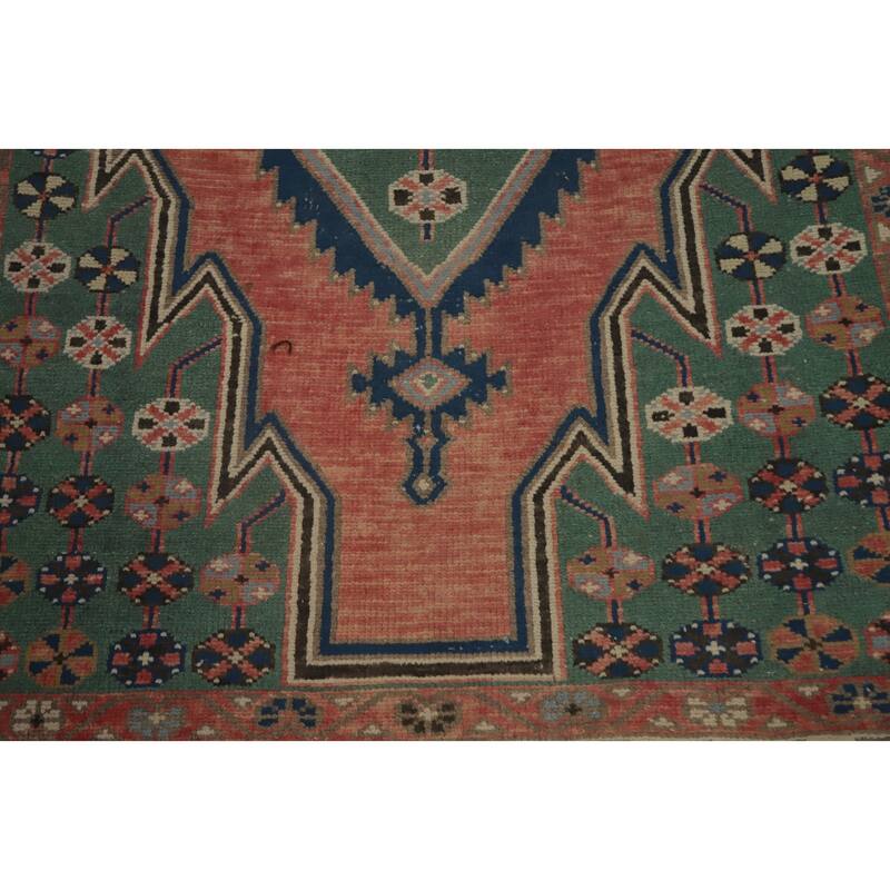 Hand Knotted Oriental 100% Wool Carpet Traditional Medallion Oranges & Rust Hamedan Area Rug - 6' 7'' X 3' 11''