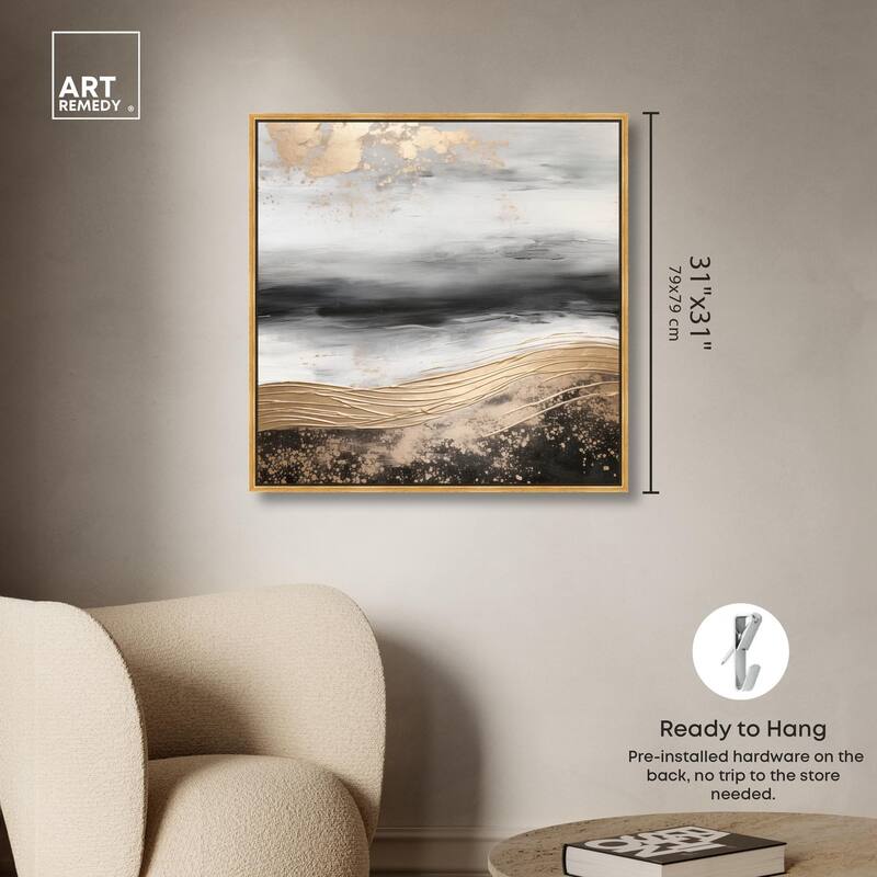 Moonlit Gold Canvas by Art Remedy