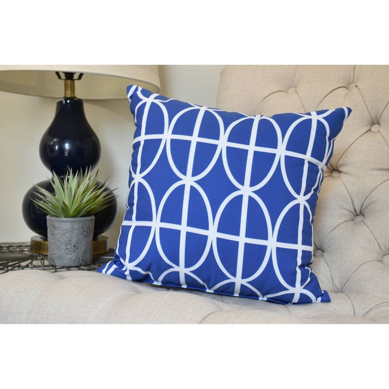 26 x 26 inch Ovals and Stripes Geometric Print Pillow