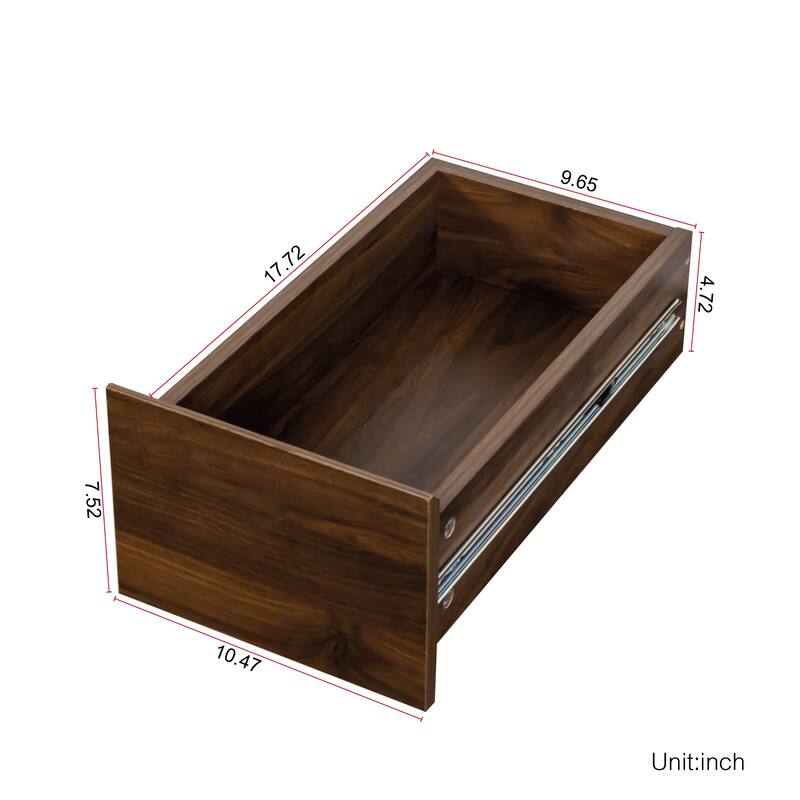 70.87" H Display Storage Cabinet, 4-Tier Shelf, 3 Side Drawers & 4 small display shelves, Modern Wooden Tall Bookshelf Bookcase