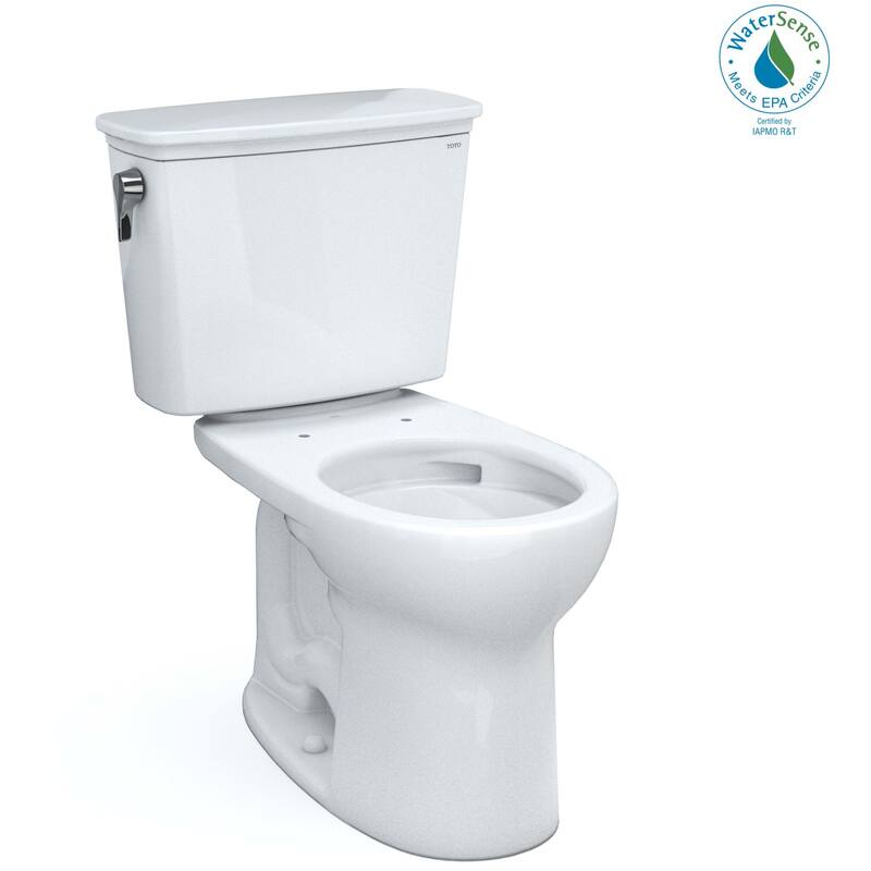 Toto CST785CEFG#01 Drake 1.28 GPF Two Piece Round Chair Height Toilet with Left Hand Lever