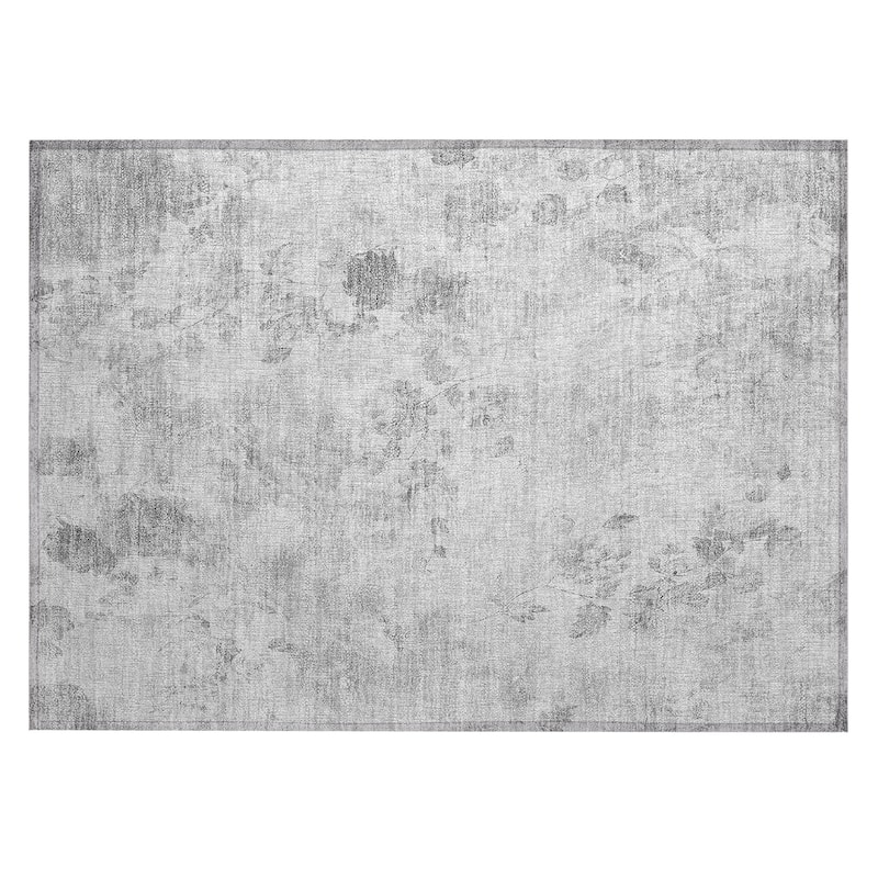Machine Washable Indoor/ Outdoor Chantille Vanishing Floral Rug