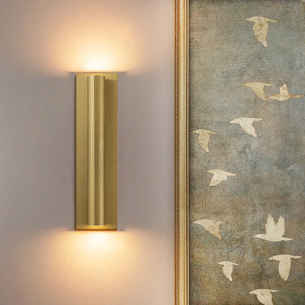 2-Light Modern Glam Integrated LED Wall Sconce