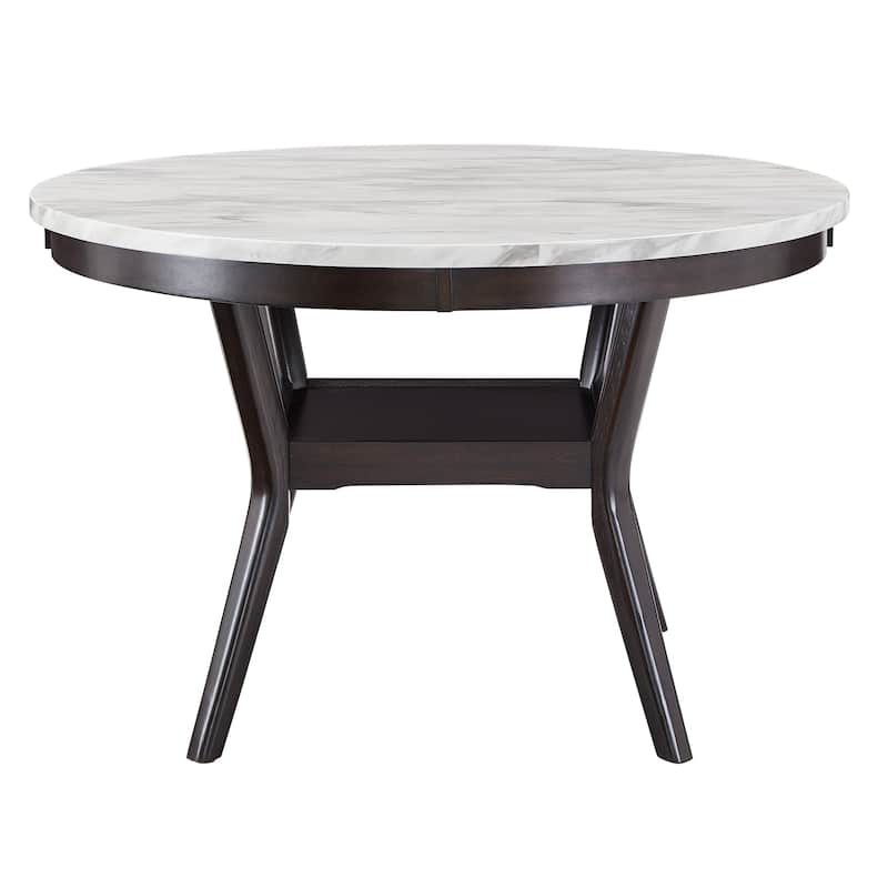 Balmforth White Faux Marble Round Dining Set by iNSPIRE Q Classic