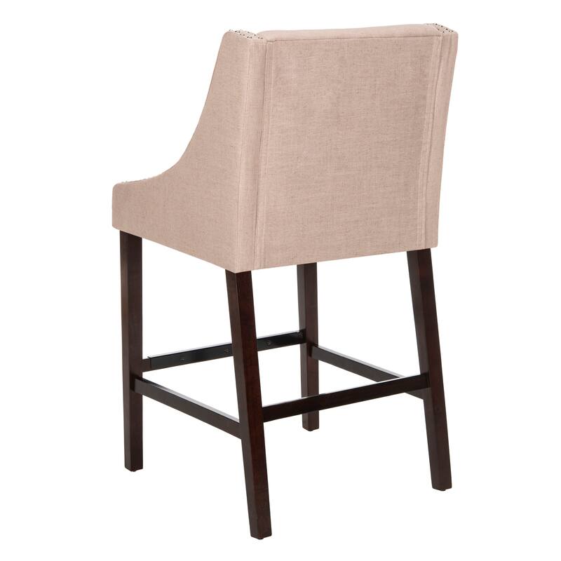 SAFAVIEH Madelijne 29.5 Inch Bar Stool - 23" W x 23" D x 44" H - 23Wx23Dx44H