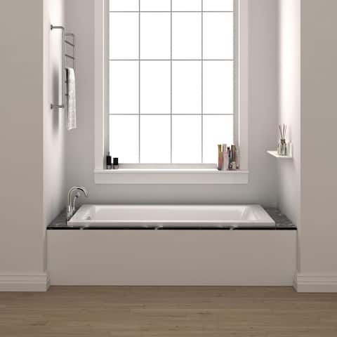 Fine Fixtures Drop In Soaking Bathtub Fiberglass Acrylic Material
