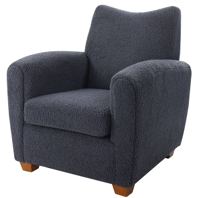 Curved Track Arm Accent Chair - 35.5" - Slate Gray