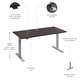 preview thumbnail 103 of 120, Bush Business Furniture Move 60 Series 60x30 Adjustable Standing Desk