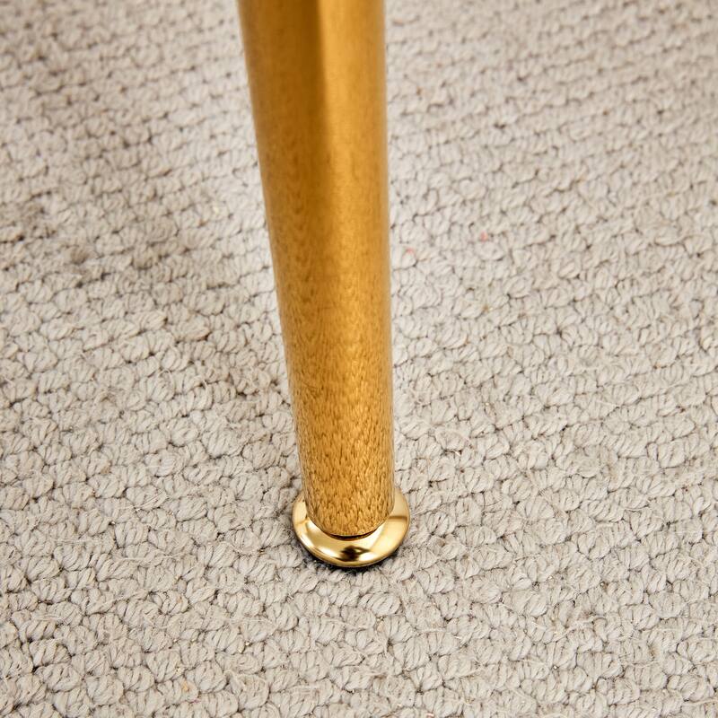 Modern Dining Set with Round Glass Table & Transparent Chairs