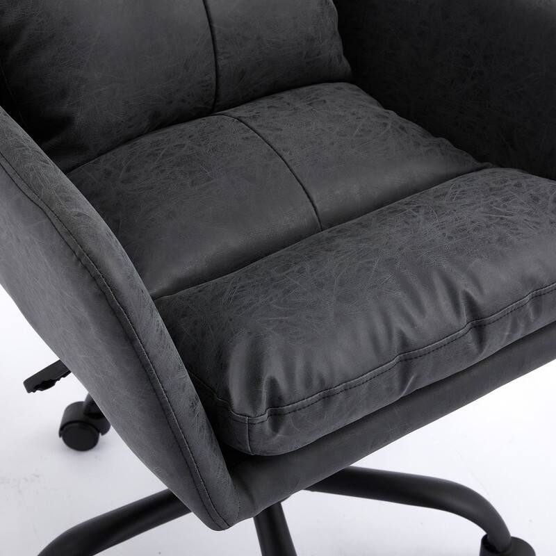 Modern Adjustable Height Office Chair - PU Leather Ergonomic Executive Chair for Home & Office