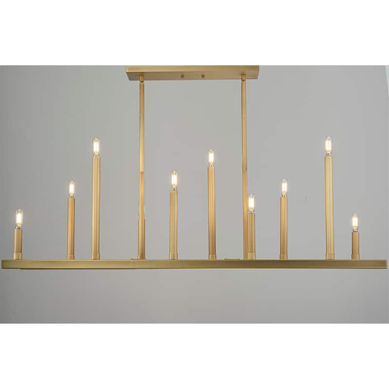 LamQee Mid Century Chandelier Rustic Sputnik Gold Ceiling Light - Large - Large - Electroplated Brushed Gold