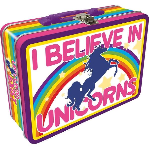 Shop I Believe In Unicorns Tin Lunch Box Multi Overstock