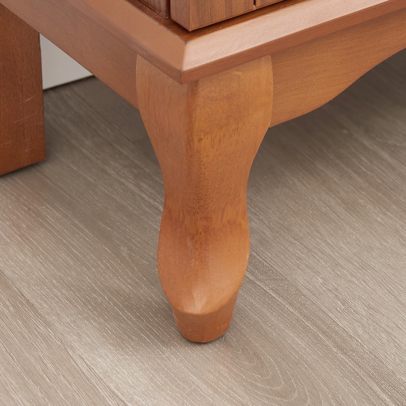 GDFStudio - Regency Traditional Storage Curio Cabinet with Tempered Glass Doors and Lighted Display