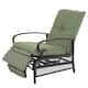 Outdoor Adjustable Cushioned Metal Patio Recliner Lounge Chair