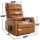 preview thumbnail 2 of 17, Dual Motor Power Lift Recliner Chair with Power-Remote & Heat Massage, Electric Leather Adjustable Reclining Sofa