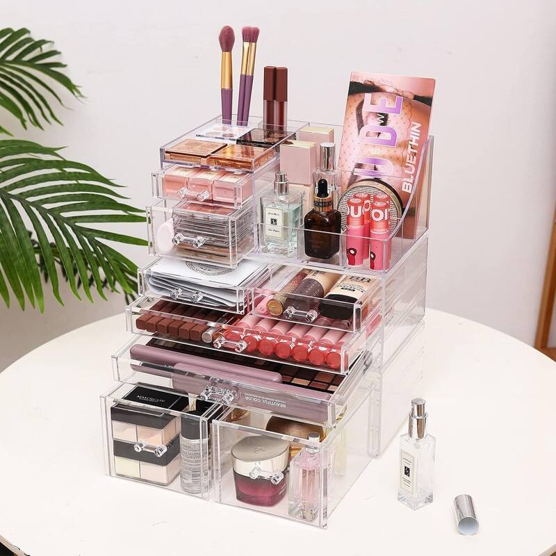 2 Pack Clear Makeup Storage Organizer