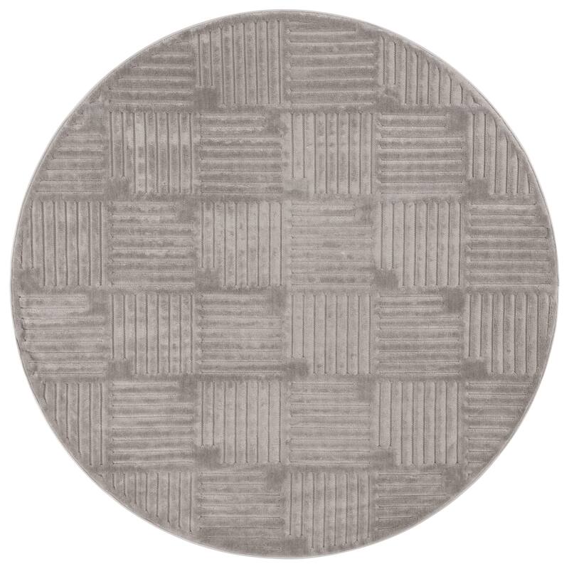 SAFAVIEH Selena Margreth Modern & Contemporary Rug - 6'7" Round - Grey