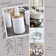 preview thumbnail 16 of 51, Elegant Soap Dispenser - Polyresin and Bamboo Design, Refillable Liquid Pump - 3 L x 3 W X 7 h