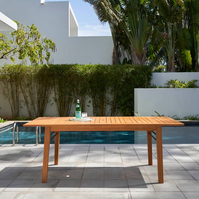 Carlton Honey Wood Patio Wood Dining table - Light Brown