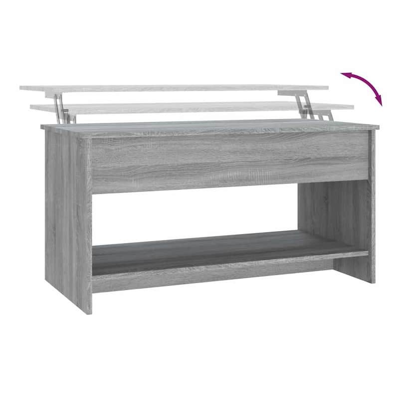 vidaXL Coffee Table Lift Top End Table Accent Side Sofa Table Engineered Wood - 40.2" x 19.7" x 20.7"