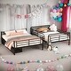 preview thumbnail 1 of 8, Full XL Over Queen Metal Bunk Bed with 2 Drawers,Crafted For Safety,Save Space or Split Into 2 Beds,Easy Assembly,White White