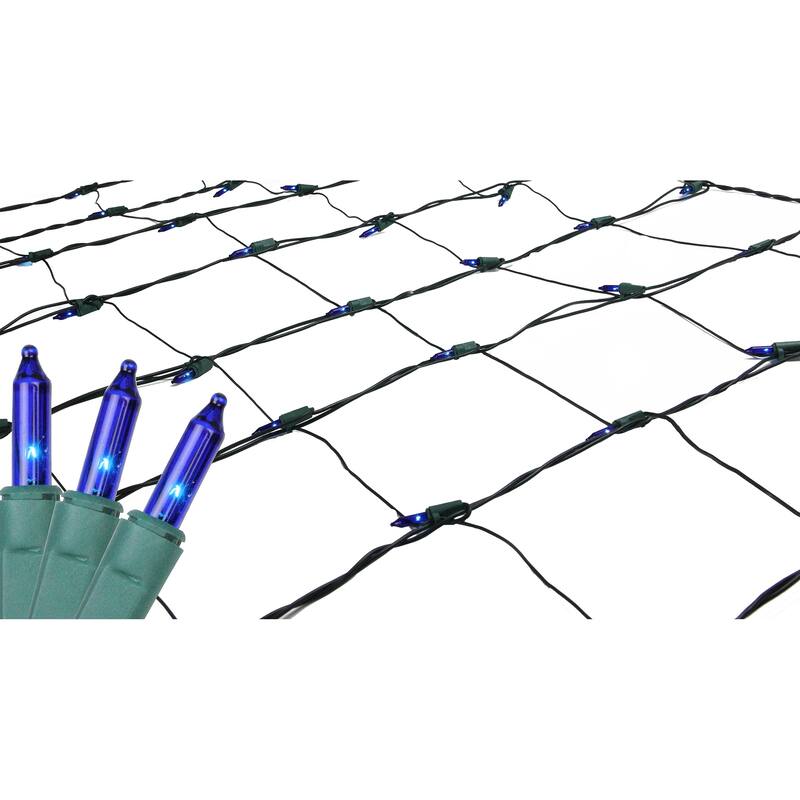 4' x 6' Mini Net Style Christmas Lights Green Wire