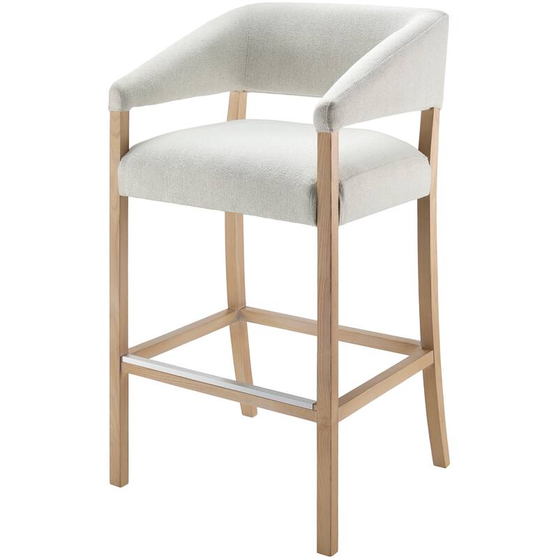Grace Modern Minimalist Cream Upholstered Counter and Bar Stool - Counter Height